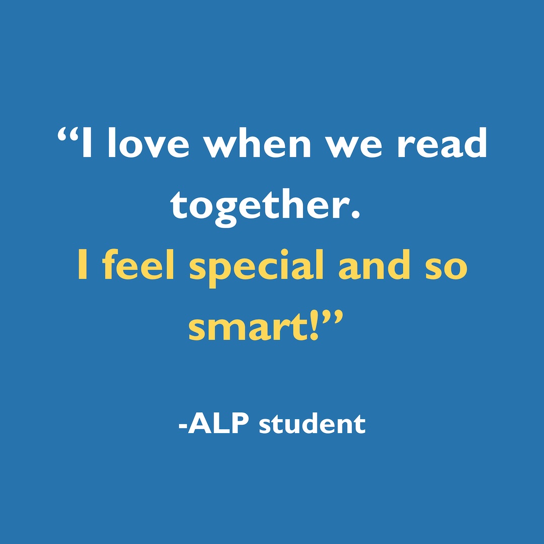 I love when we read together. I feel so special and smart!