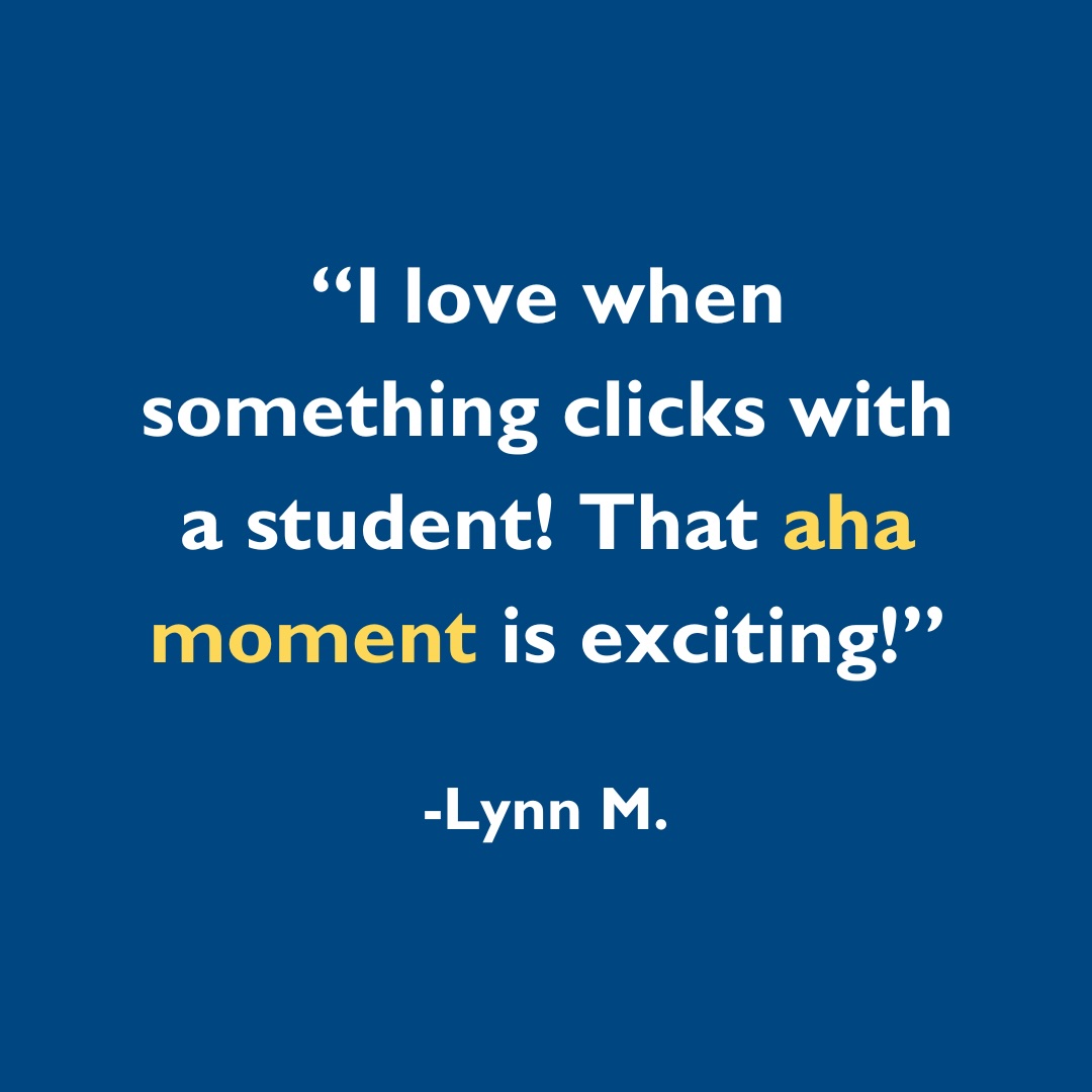I love when something clicks with a student. The aha moment is exciting!